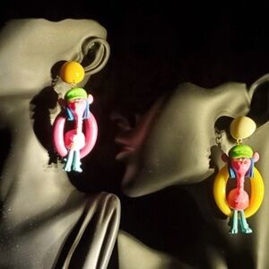 Trolls Dreamworks Cartoon World Tour Cooper Doll No-Pierced Dangle Earrings